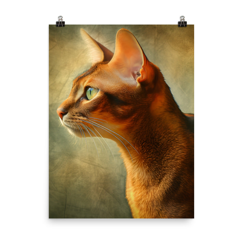 Abyssinian Cat Photo paper poster - PosterfyAI.com