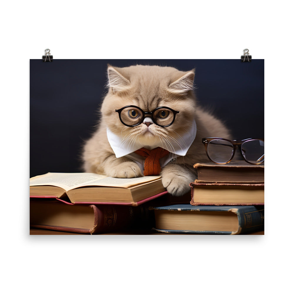 Exotic Shorthair Student Photo paper poster - PosterfyAI.com