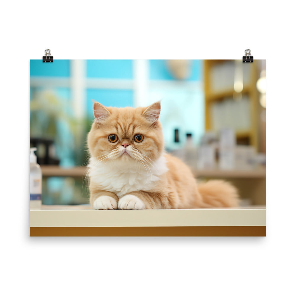 Exotic Shorthair Pharmacist Photo paper poster - PosterfyAI.com