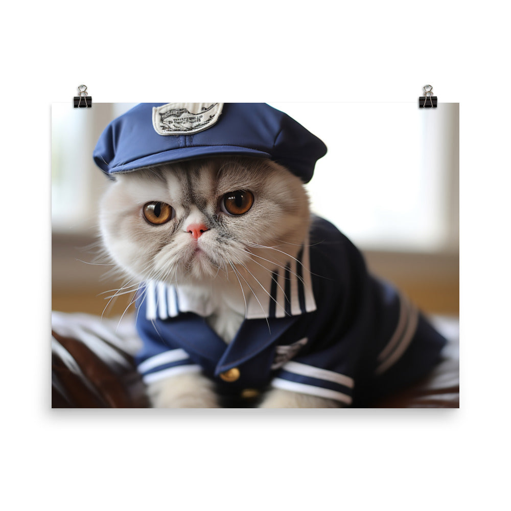 Exotic Shorthair Mail Carrier Photo paper poster - PosterfyAI.com