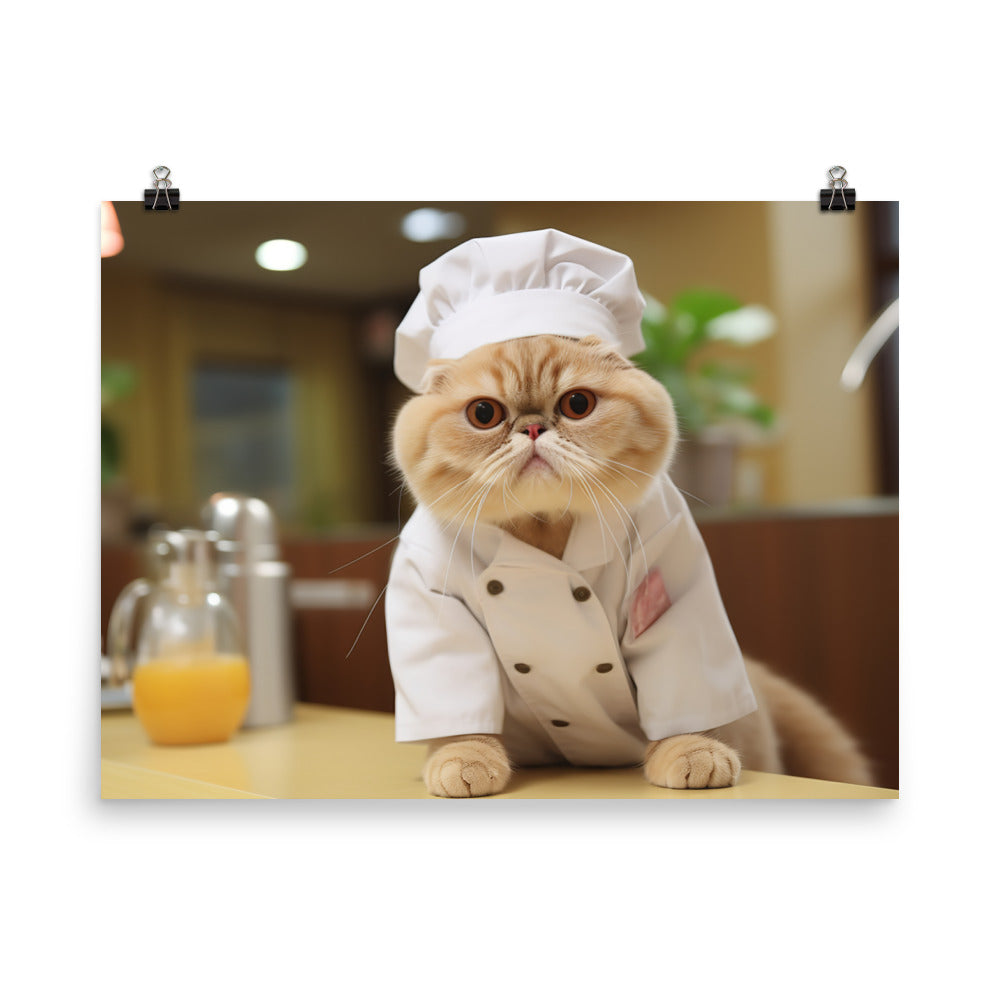 Exotic Shorthair Nurse Photo paper poster - PosterfyAI.com