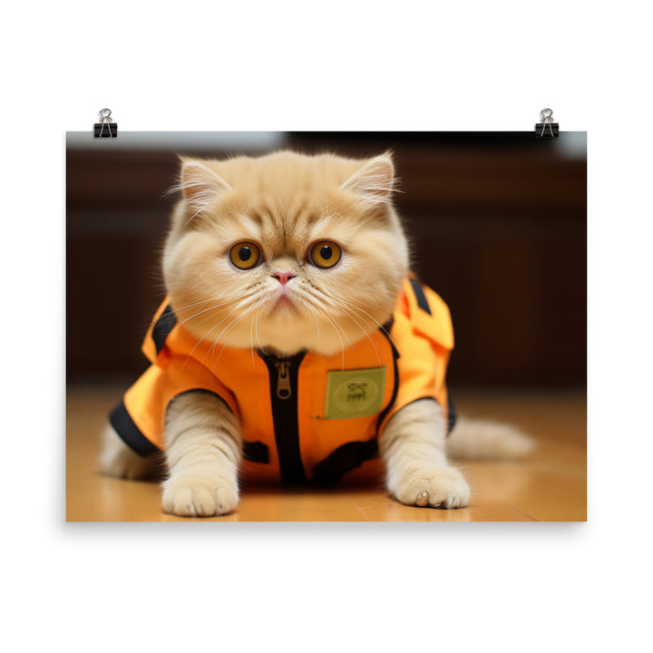 Exotic Shorthair Paramedic Photo paper poster - PosterfyAI.com