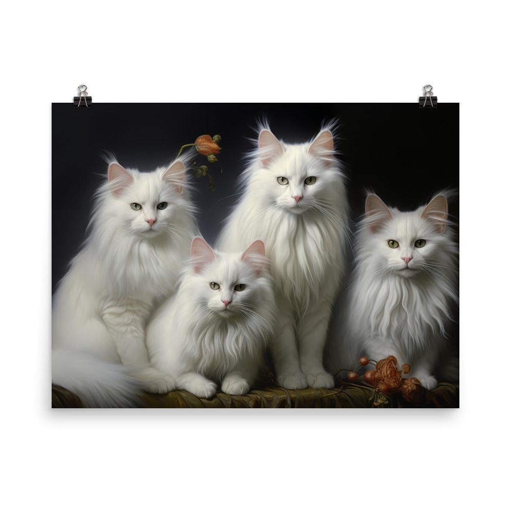 Turkish Angora Photo paper poster - PosterfyAI.com