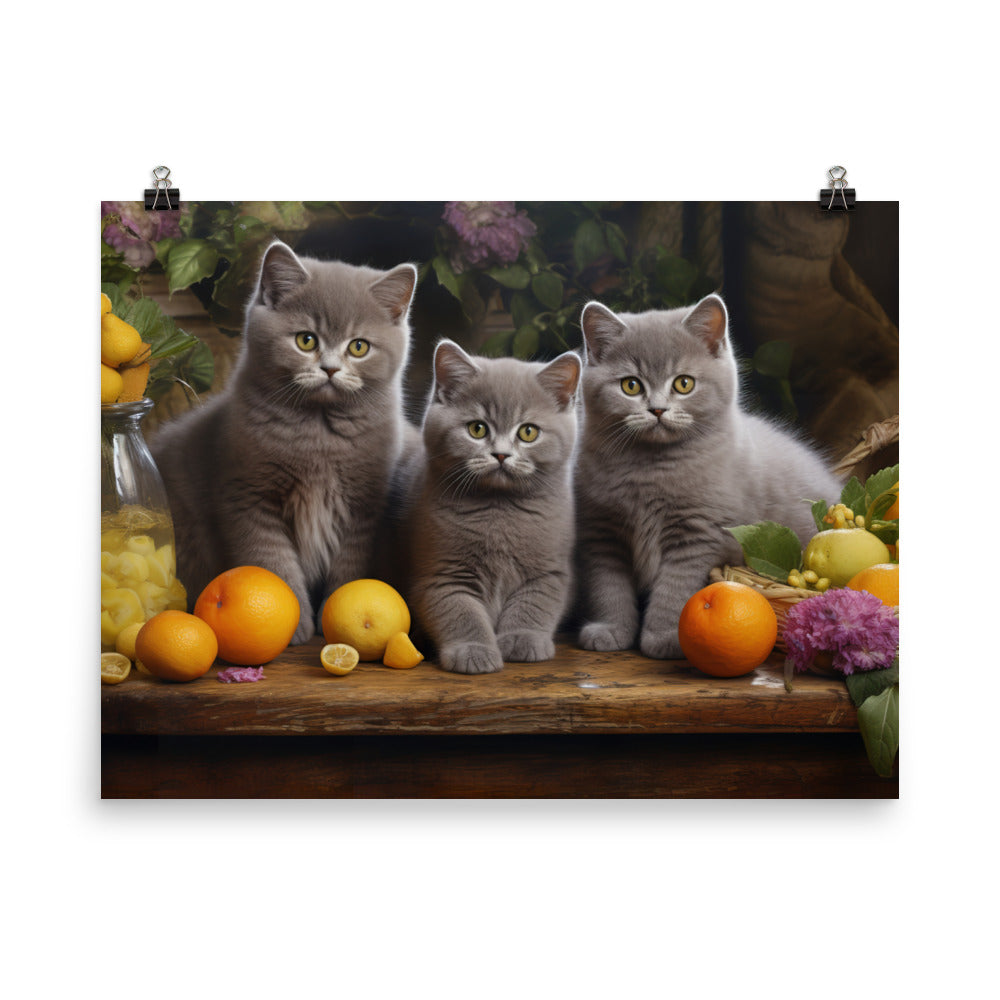 British Shorthair Photo paper poster - PosterfyAI.com