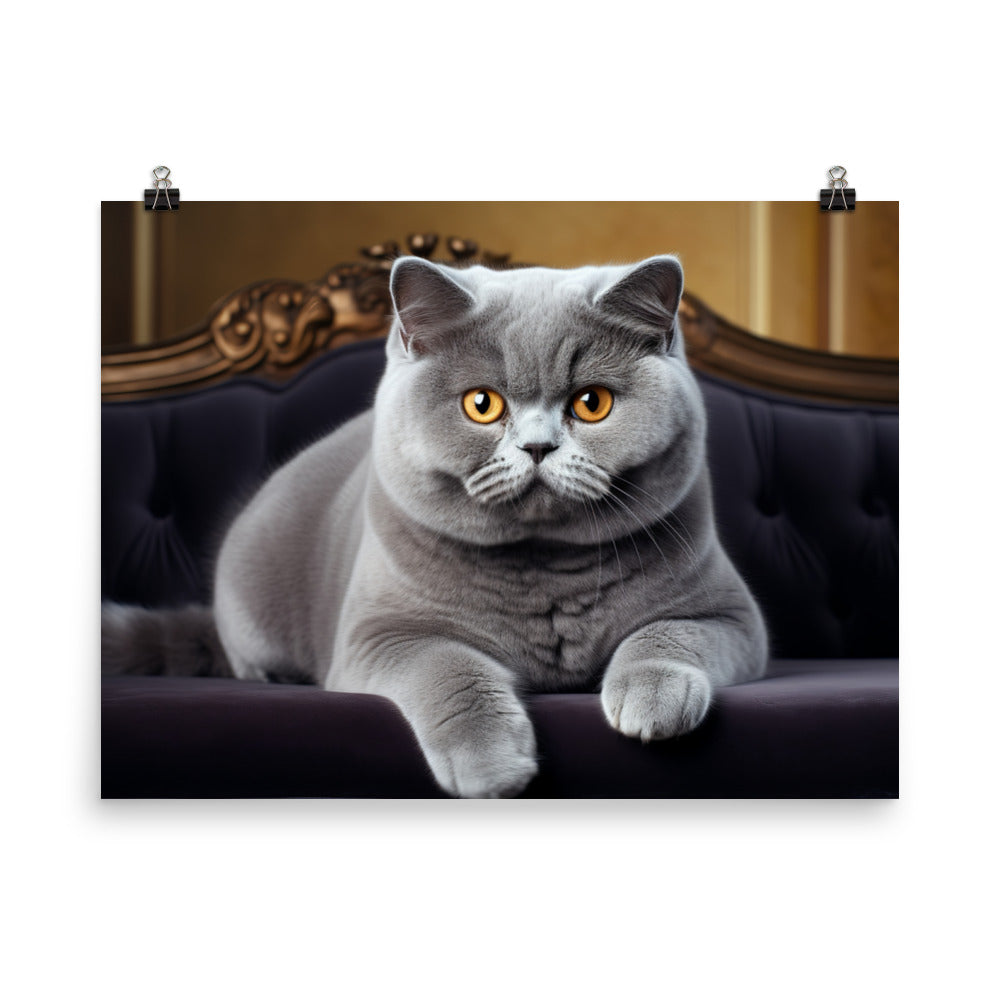 British Shorthair Photo paper poster - PosterfyAI.com