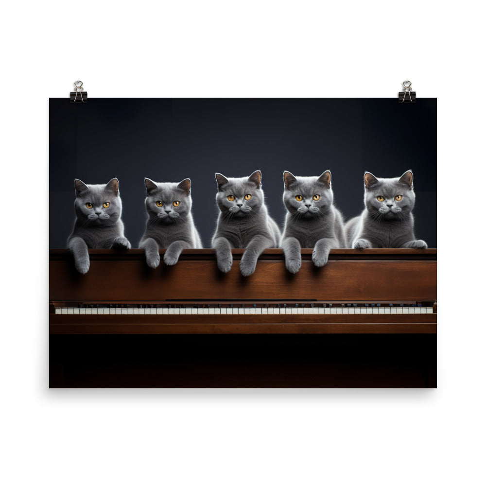 British Shorthair Photo paper poster - PosterfyAI.com