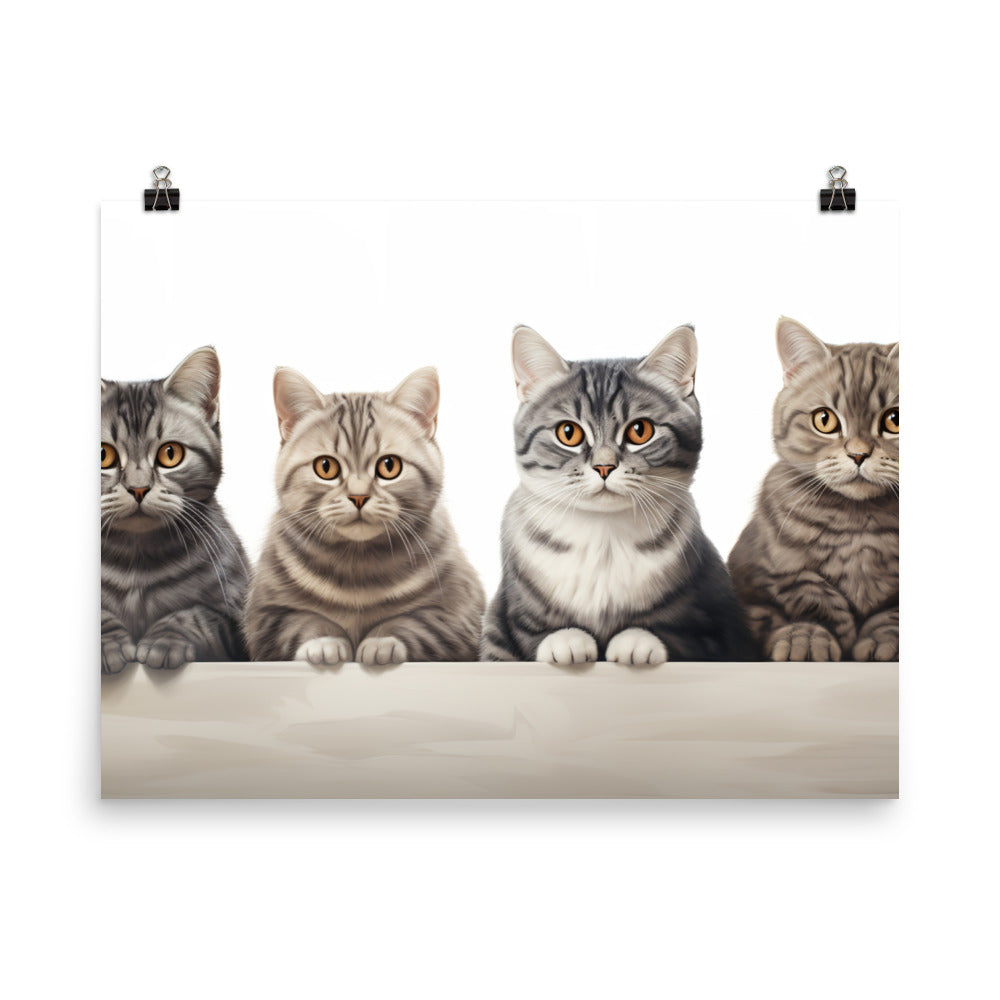 American Shorthair Photo paper poster - PosterfyAI.com