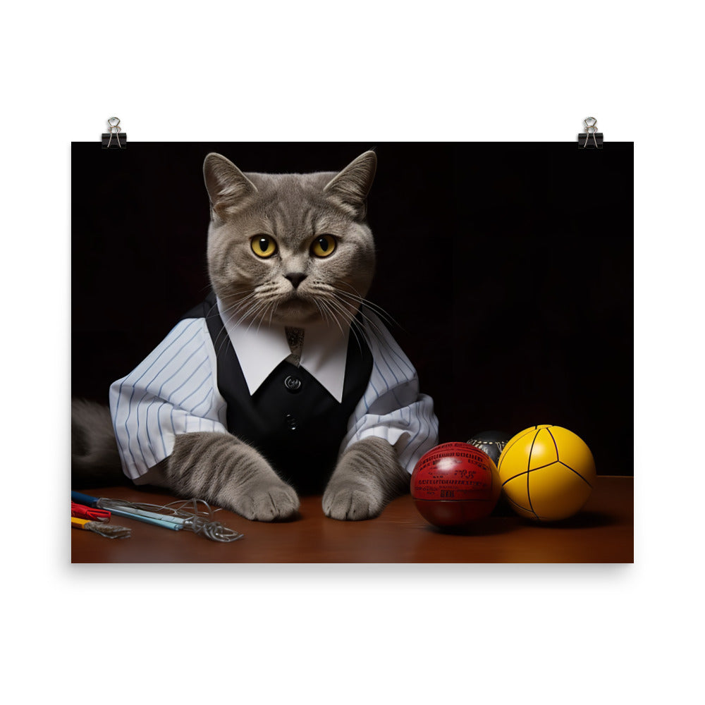 British Shorthair Referee Photo paper poster - PosterfyAI.com