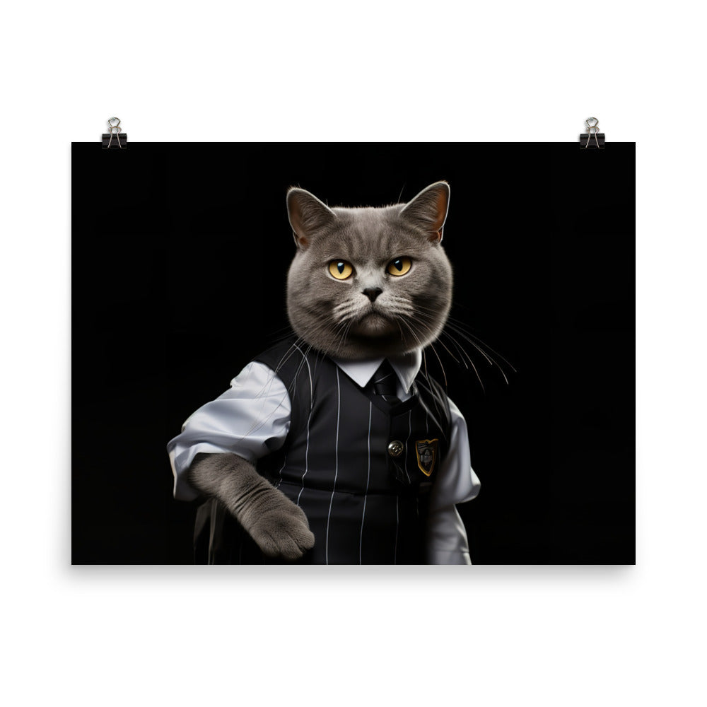 British Shorthair Referee Photo paper poster - PosterfyAI.com