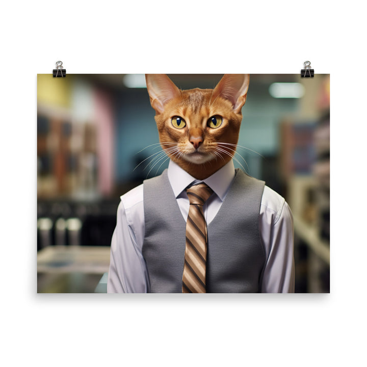 Abyssinian Sales Consultant Photo paper poster - PosterfyAI.com