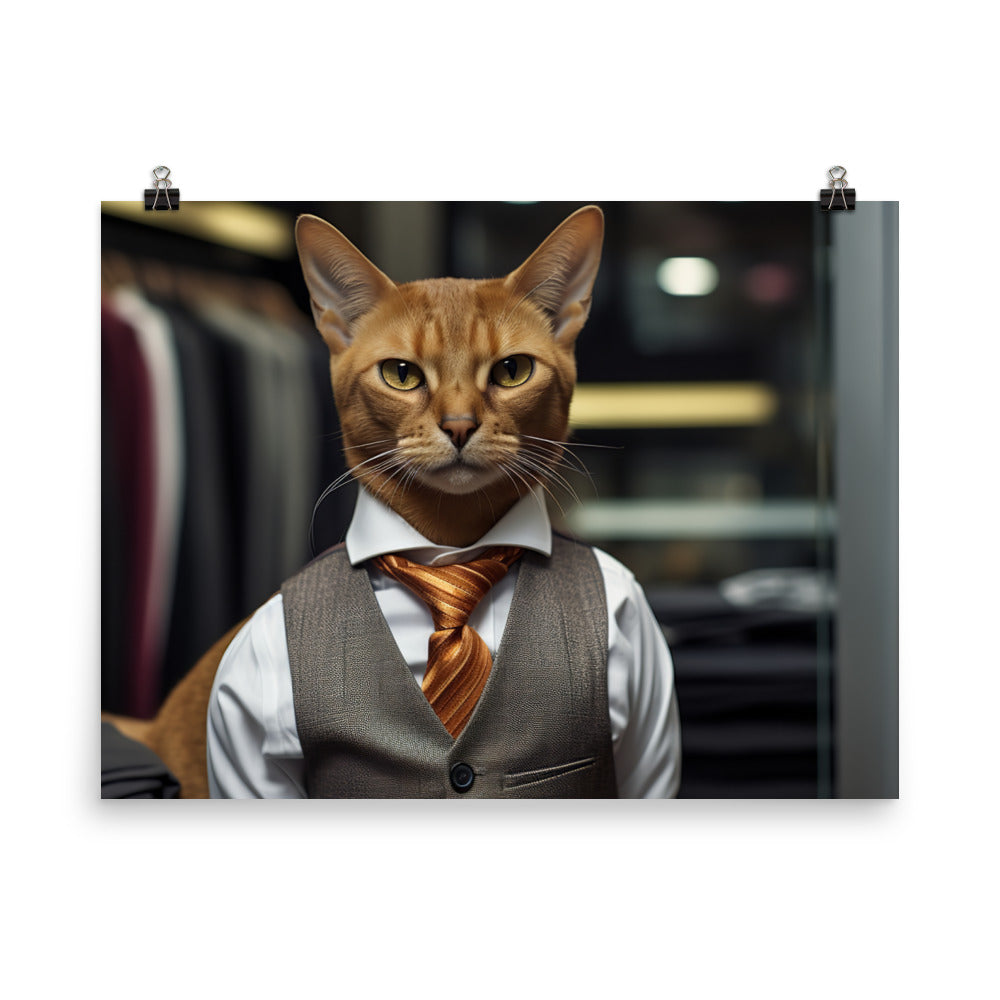 Abyssinian Sales Consultant Photo paper poster - PosterfyAI.com