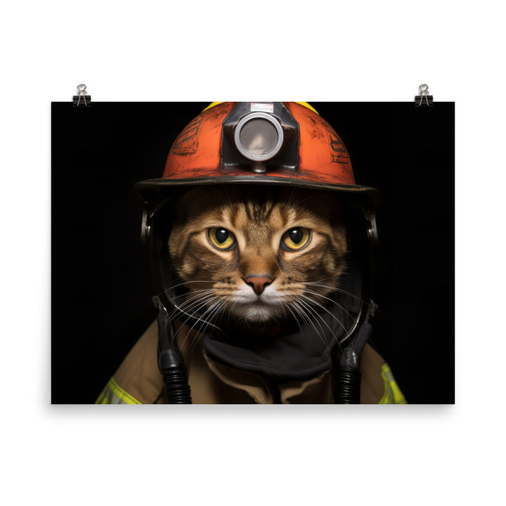 Abyssinian Firefighter Photo paper poster - PosterfyAI.com