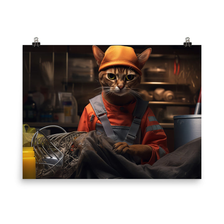 Abyssinian Janitor Photo paper poster - PosterfyAI.com