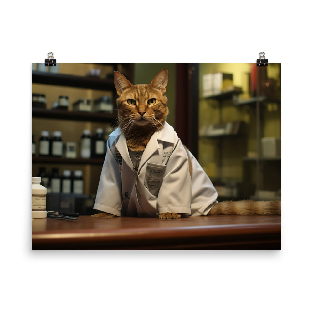 Abyssinian Pharmacist Photo paper poster - PosterfyAI.com