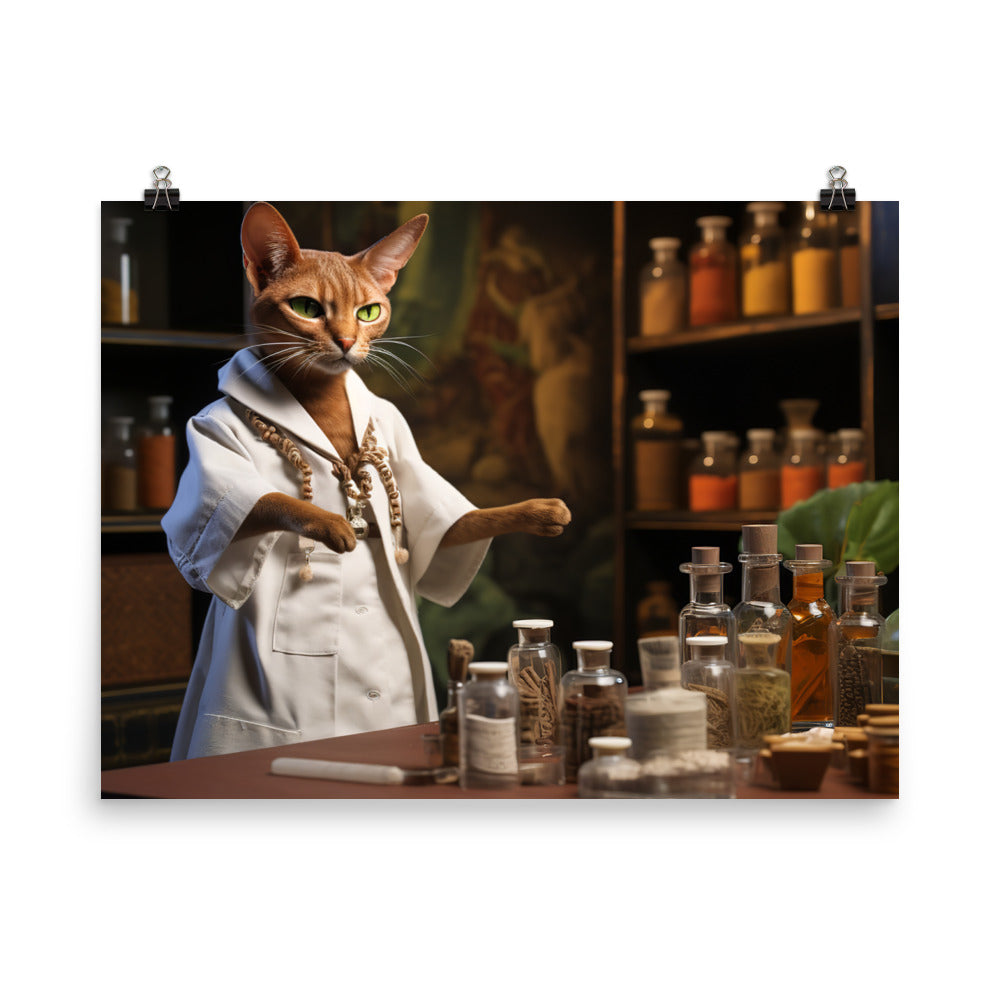 Abyssinian Pharmacist Photo paper poster - PosterfyAI.com