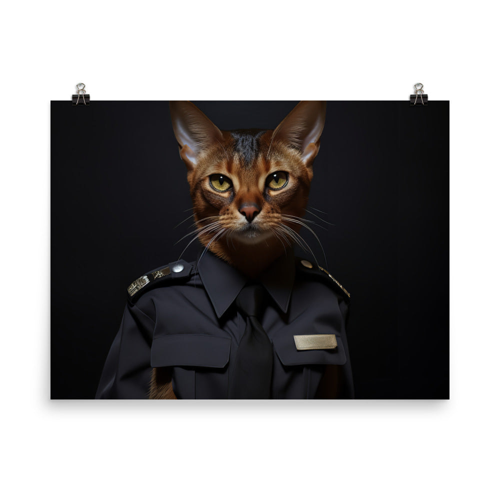 Abyssinian Security Officer Photo paper poster - PosterfyAI.com