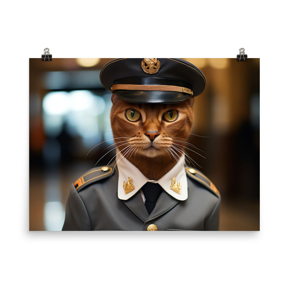 Abyssinian Security Officer Photo paper poster - PosterfyAI.com