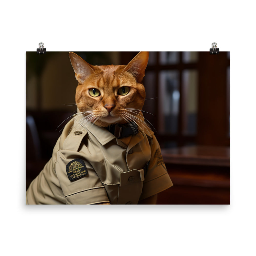 Abyssinian Security Officer Photo paper poster - PosterfyAI.com