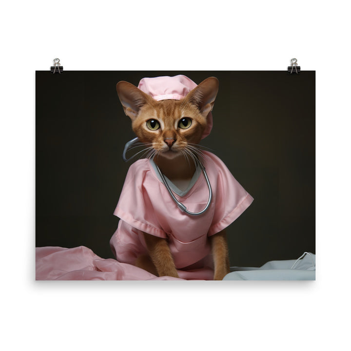 Abyssinian Nurse Photo paper poster - PosterfyAI.com