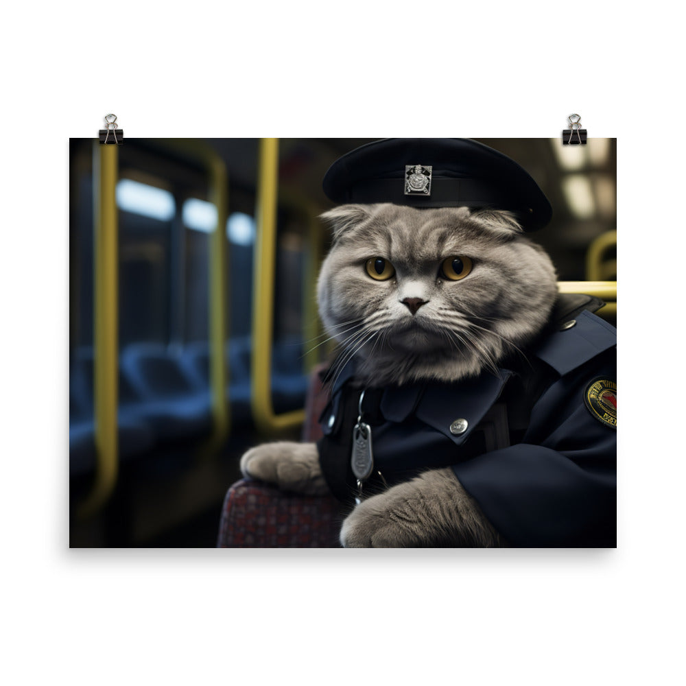 Scottish Fold Transit Operator Photo paper poster - PosterfyAI.com