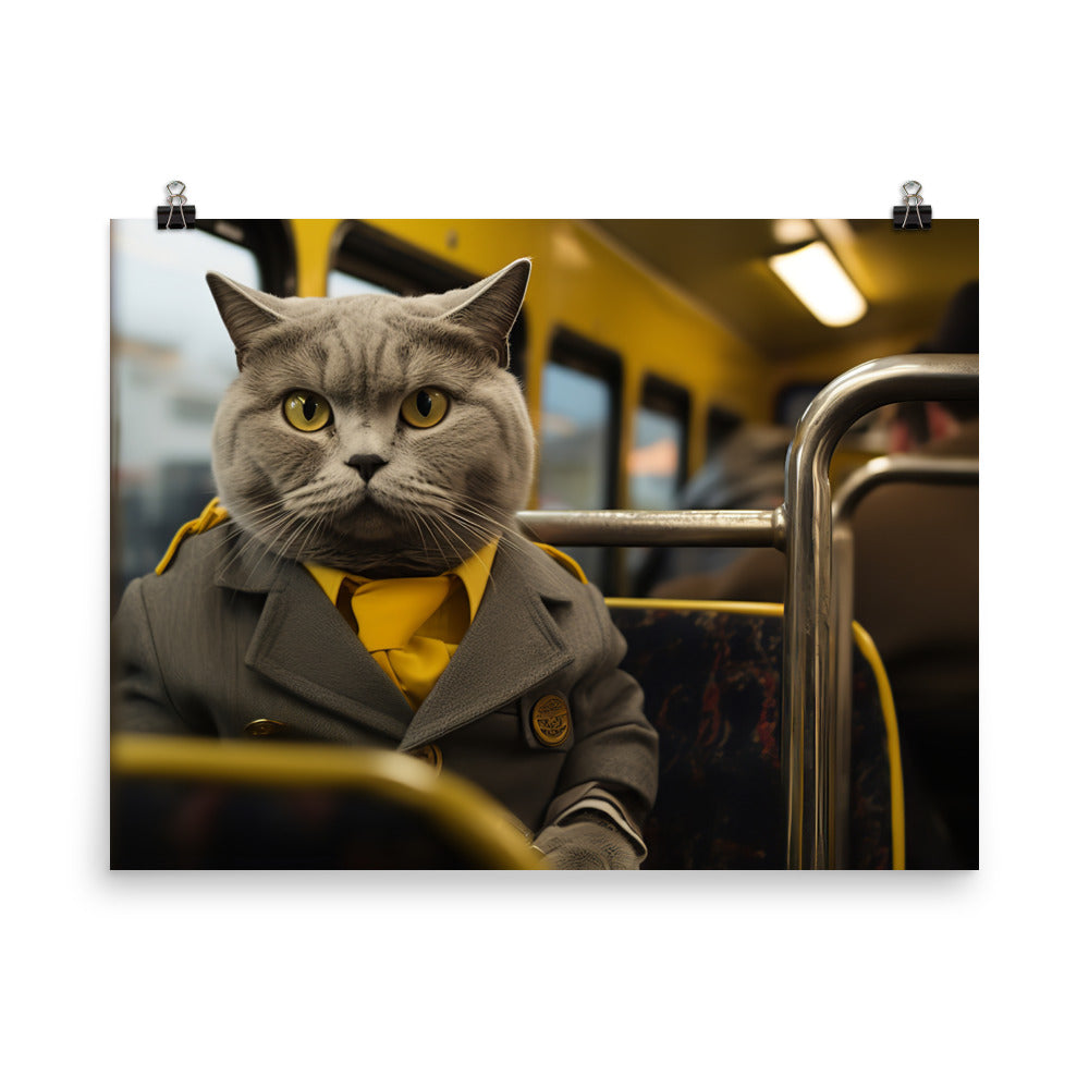 Scottish Fold Transit Operator Photo paper poster - PosterfyAI.com