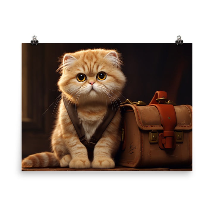 Scottish Fold Student Photo paper poster - PosterfyAI.com