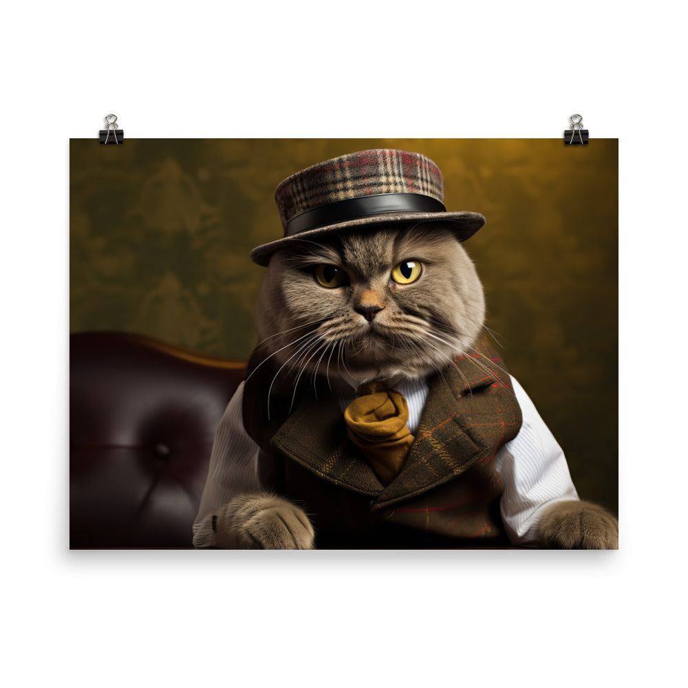 Scottish Fold Sales Consultant Photo paper poster - PosterfyAI.com