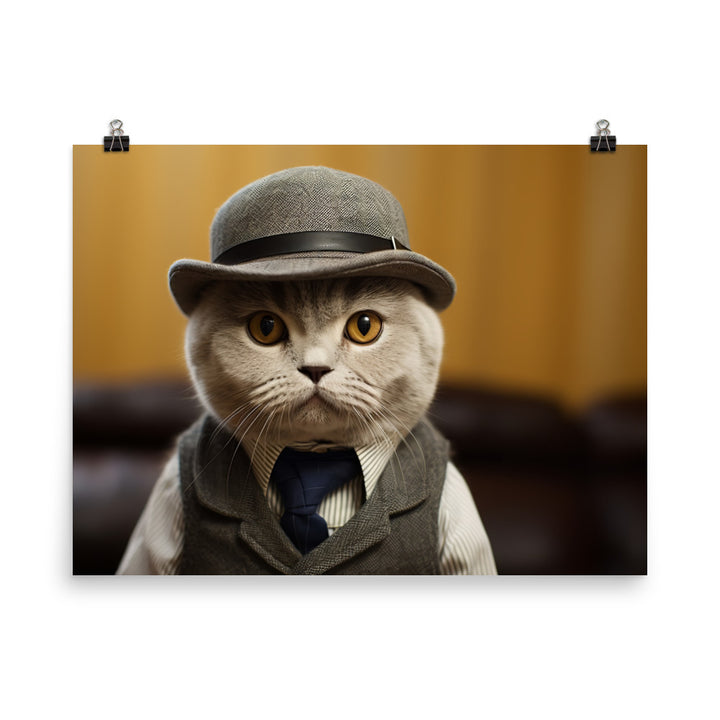 Scottish Fold Sales Consultant Photo paper poster - PosterfyAI.com