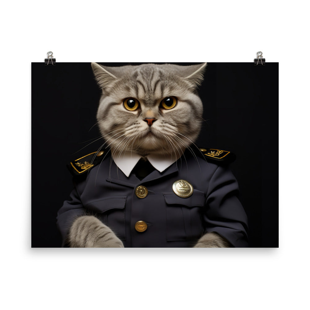 Scottish Fold Referee Photo paper poster - PosterfyAI.com