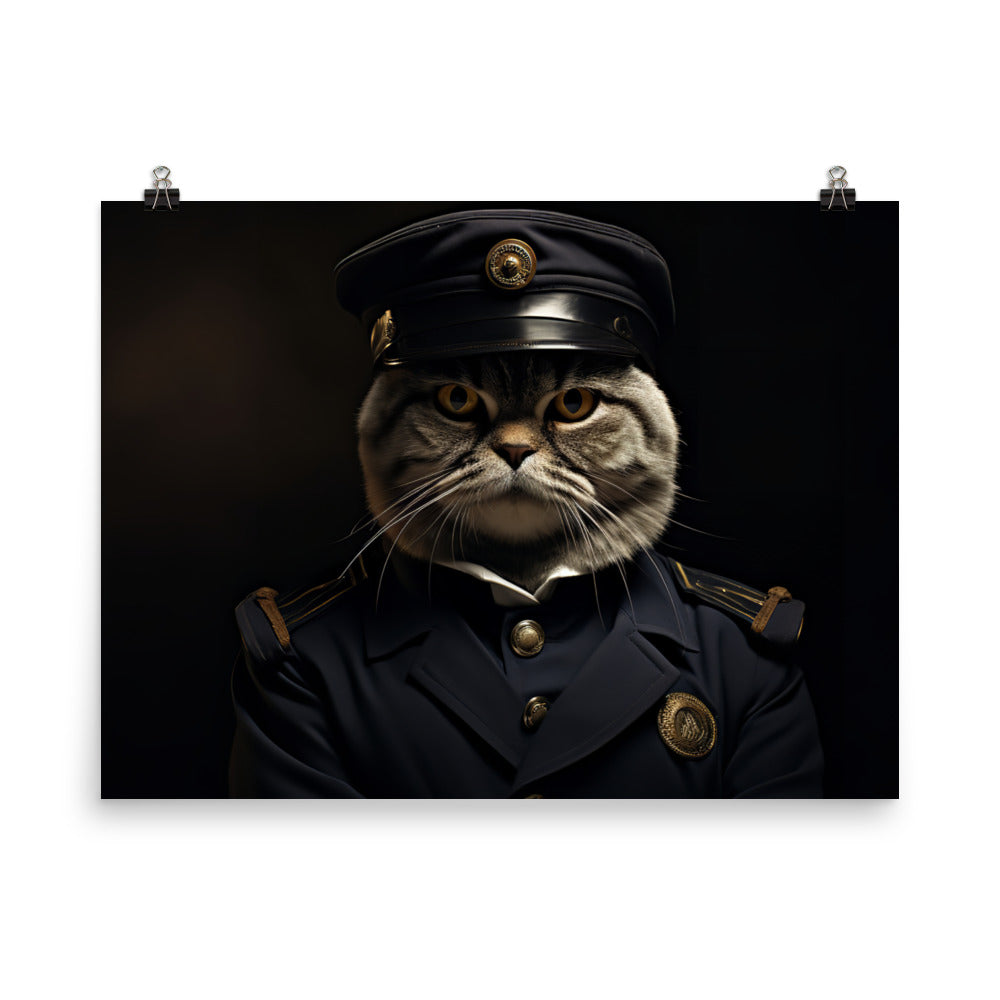 Scottish Fold Referee Photo paper poster - PosterfyAI.com