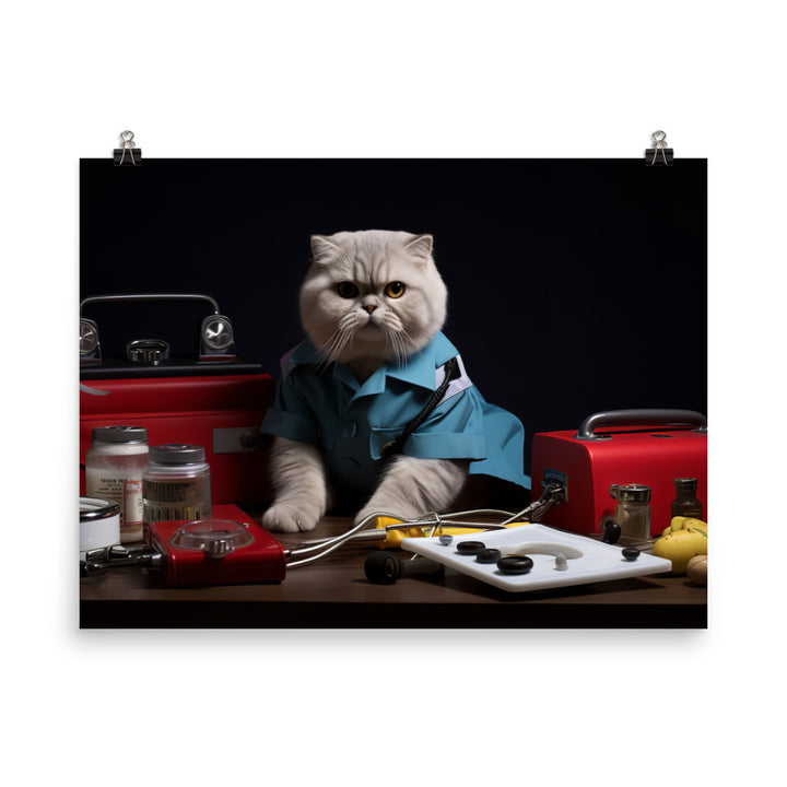 Scottish Fold Paramedic Photo paper poster - PosterfyAI.com