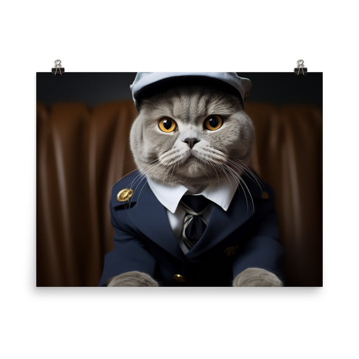 Scottish Fold Cabin Crew Photo paper poster - PosterfyAI.com