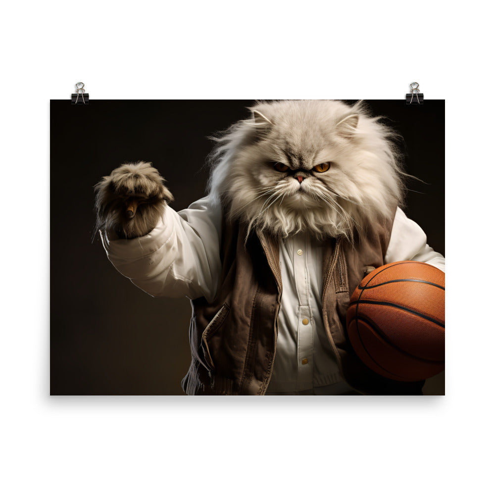 Persian Basketball Player Photo paper poster - PosterfyAI.com