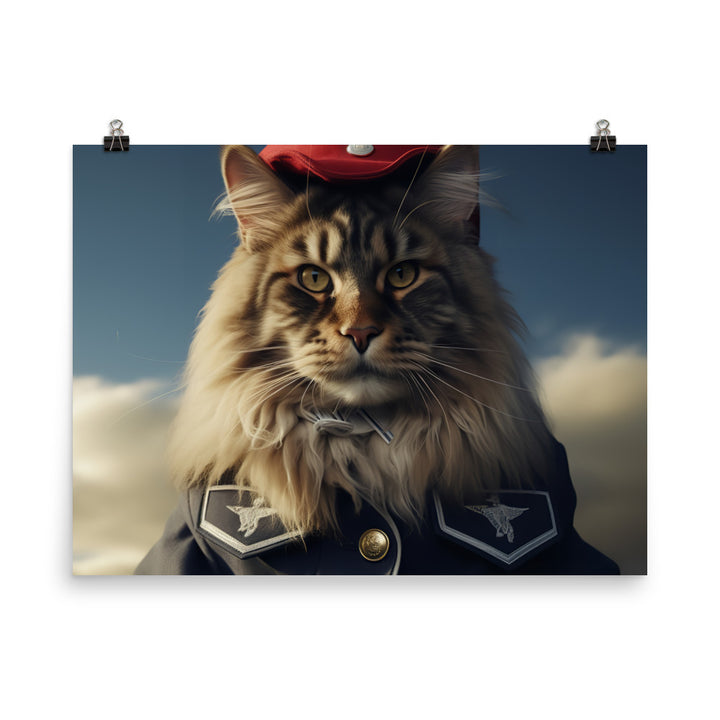 Maine Coon Mail Carrier Photo paper poster - PosterfyAI.com