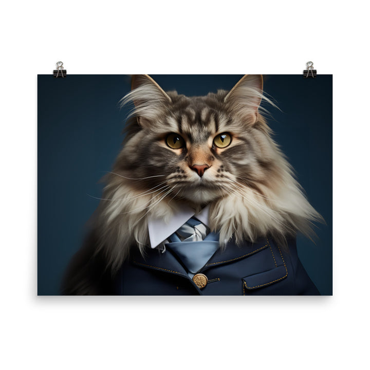 Maine Coon Cabin Crew Photo paper poster - PosterfyAI.com