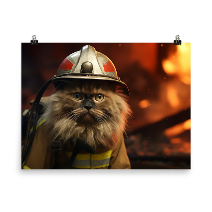 Himalayan Firefighter Photo paper poster - PosterfyAI.com