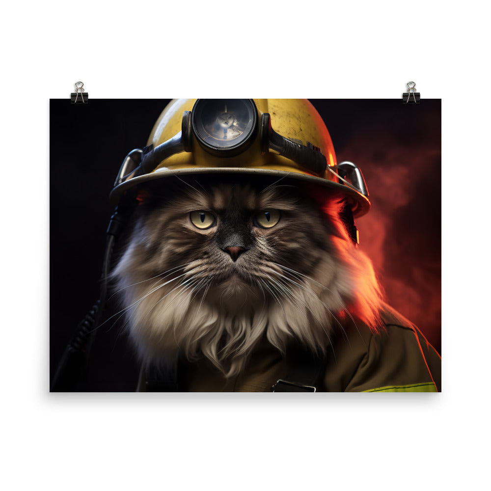 Himalayan Firefighter Photo paper poster - PosterfyAI.com