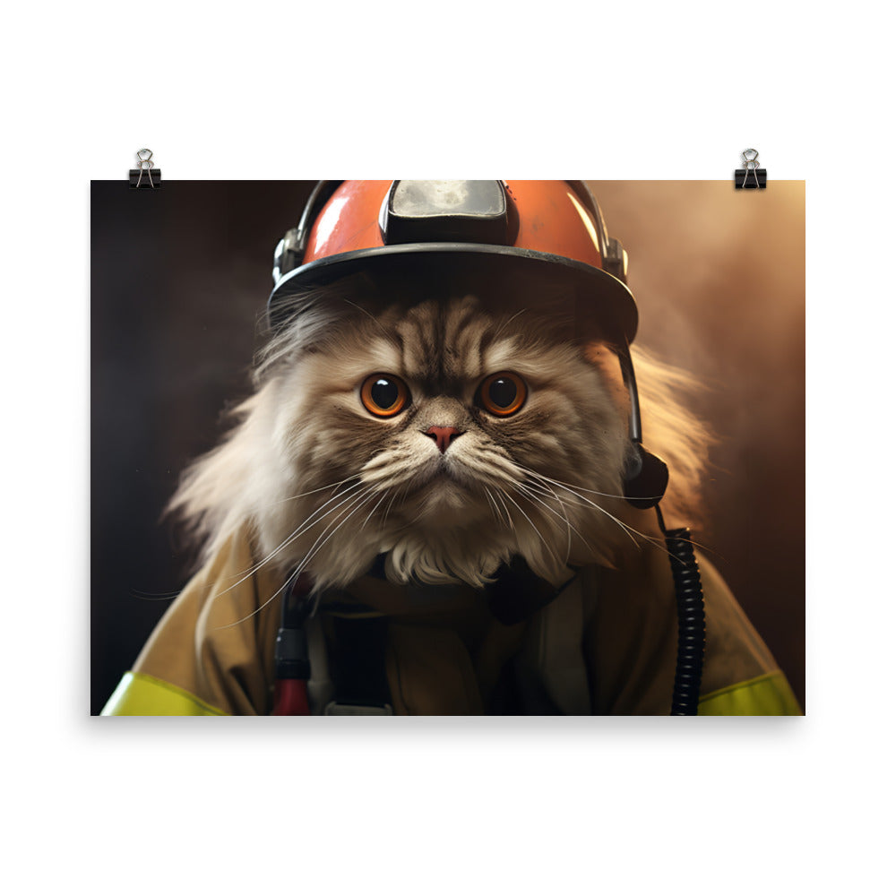 Himalayan Firefighter Photo paper poster - PosterfyAI.com