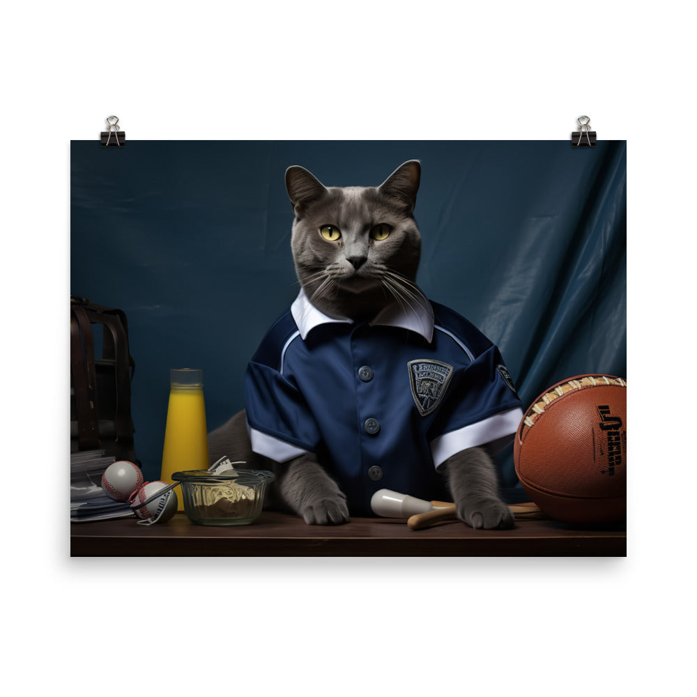 Russian Blue Referee Photo paper poster - PosterfyAI.com