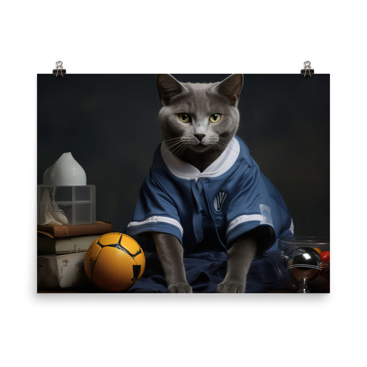 Russian Blue Referee Photo paper poster - PosterfyAI.com