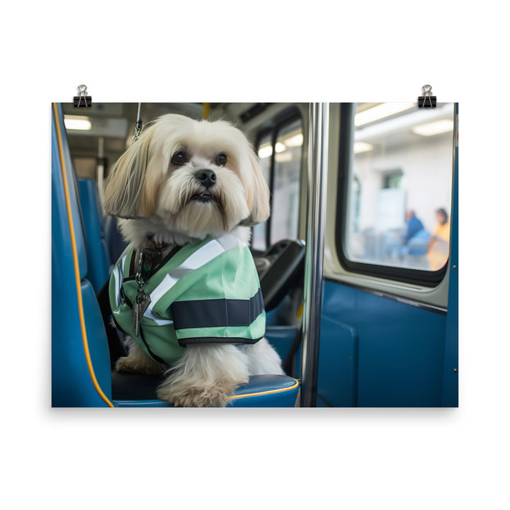 Lhasa Apso Transit Operator Photo paper poster - PosterfyAI.com