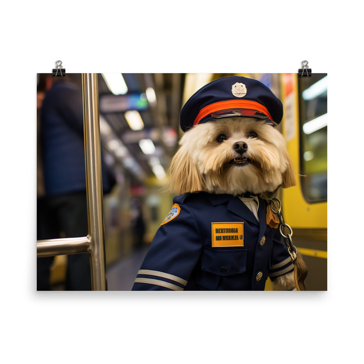 Lhasa Apso Transit Operator Photo paper poster - PosterfyAI.com