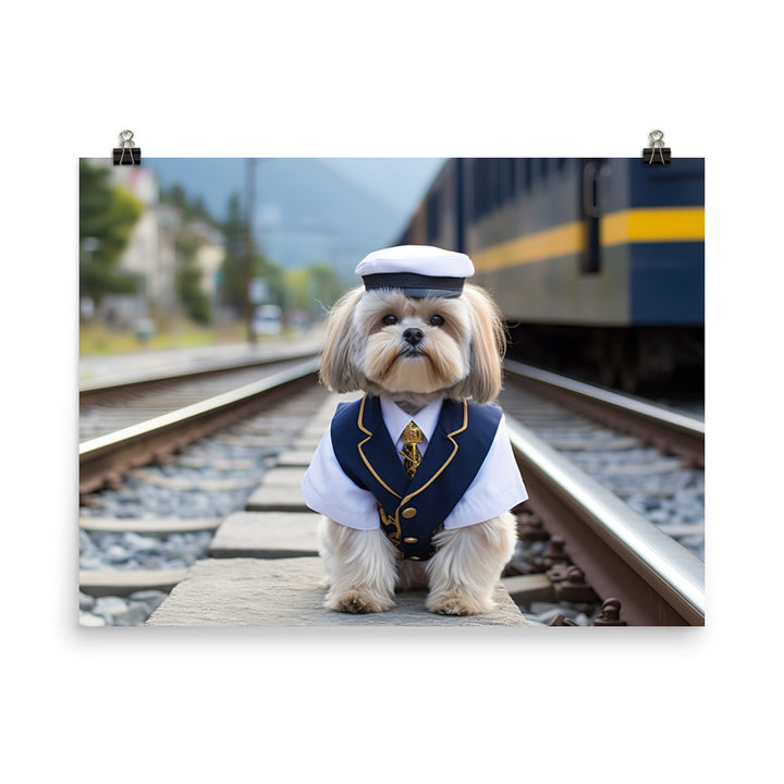 Lhasa Apso Transit Operator Photo paper poster - PosterfyAI.com