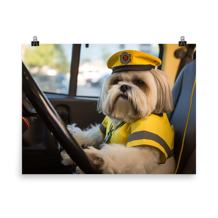 Lhasa Apso Transit Operator Photo paper poster - PosterfyAI.com