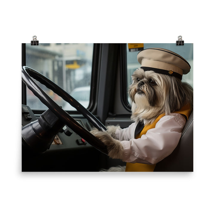 Lhasa Apso Transit Operator Photo paper poster - PosterfyAI.com