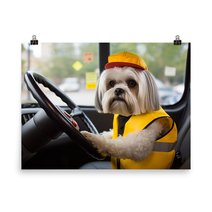 Lhasa Apso Transit Operator Photo paper poster - PosterfyAI.com