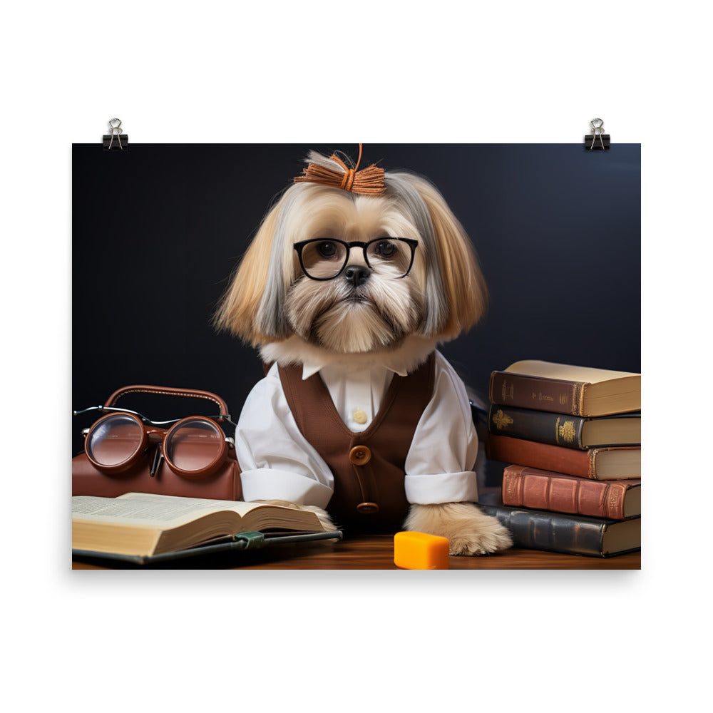 Lhasa Apso Student Photo paper poster - PosterfyAI.com