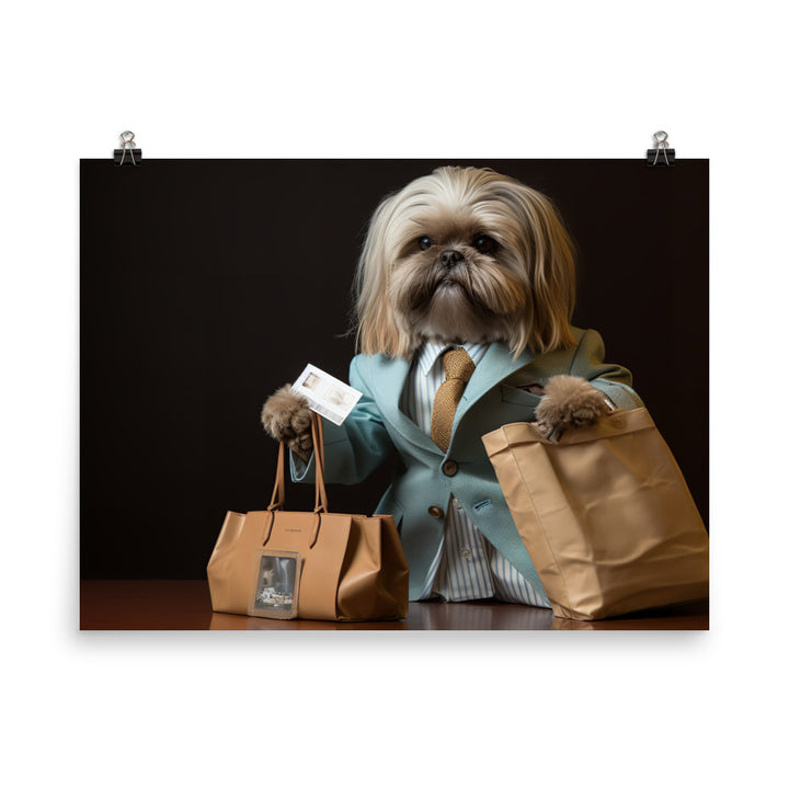 Lhasa Apso Sales Consultant Photo paper poster - PosterfyAI.com