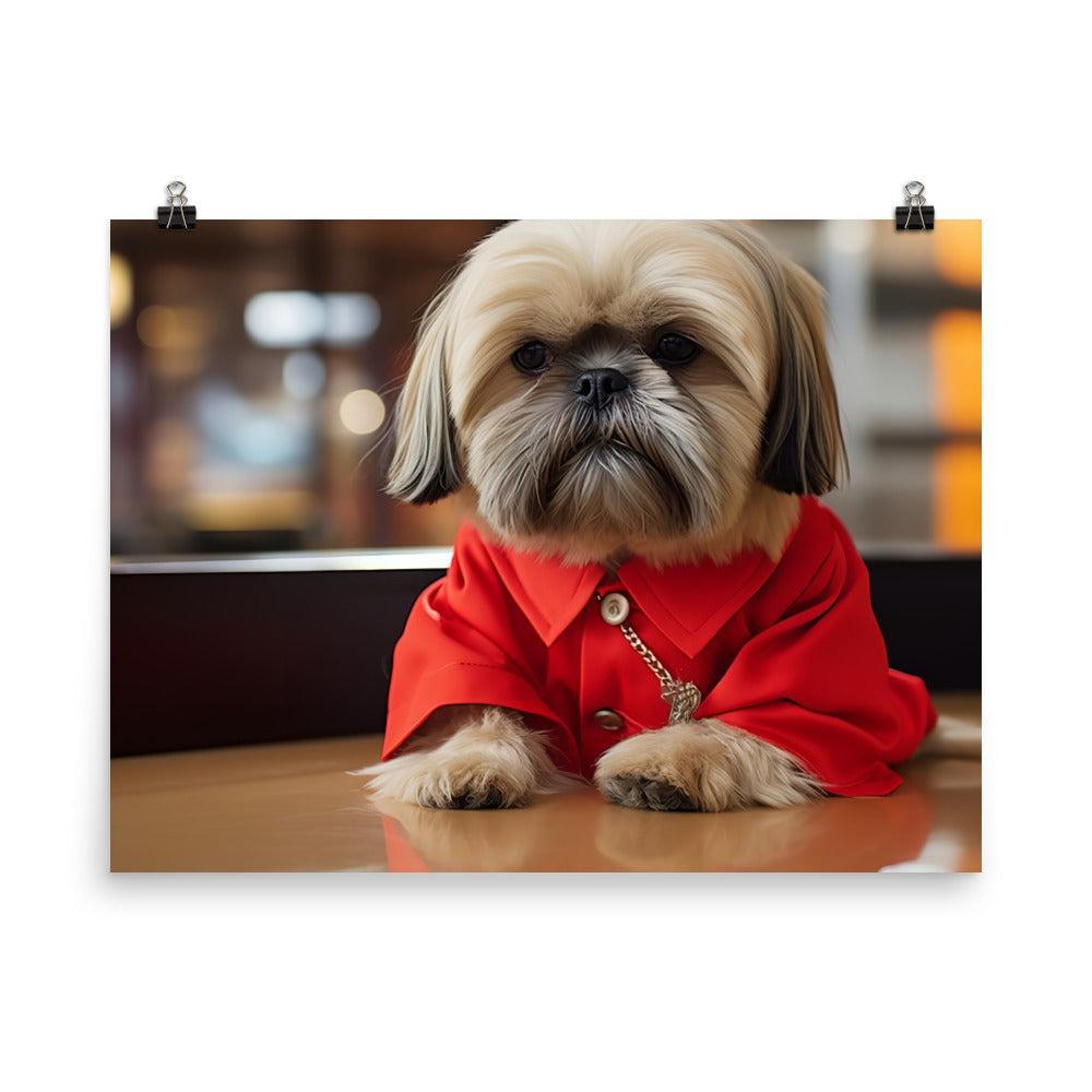 Lhasa Apso Sales Consultant Photo paper poster - PosterfyAI.com