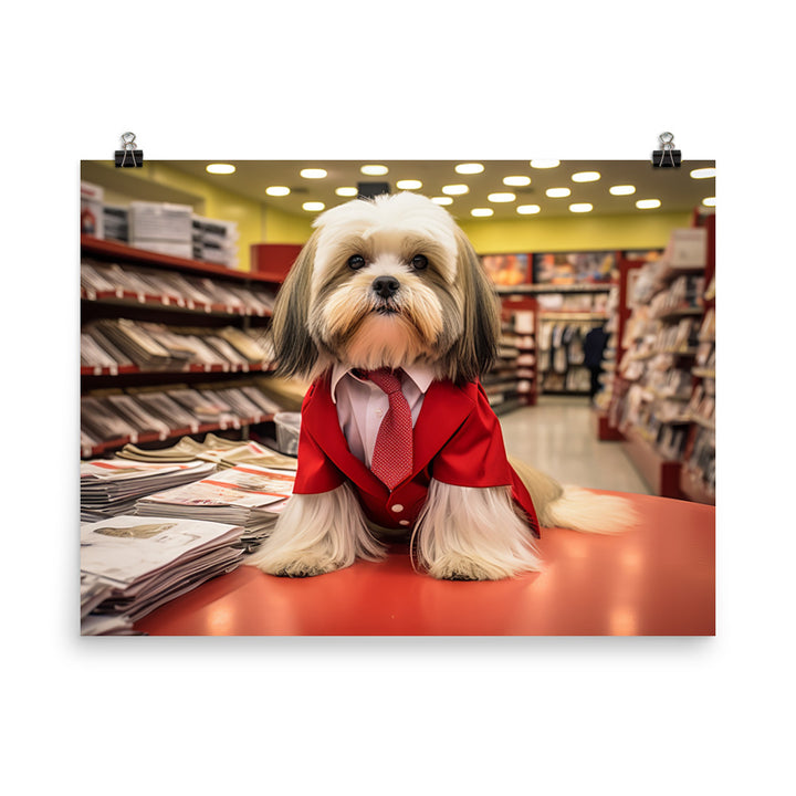 Lhasa Apso Sales Consultant Photo paper poster - PosterfyAI.com